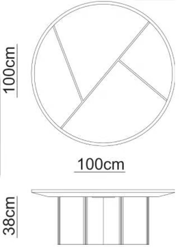 LORCA - Round low tempered glass coffee table for living room by Casa Magna - view 3